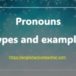 Pronouns Types and examples