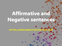 Affirmative and Negative sentences