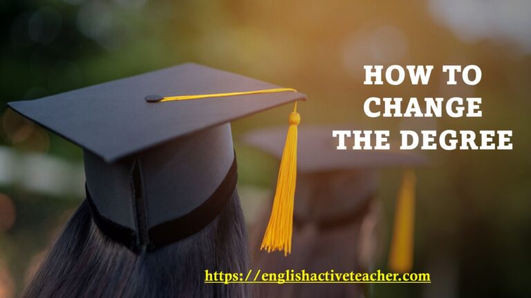 How to Change the Degree