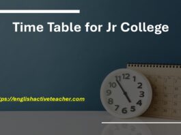Time Table for Jr College