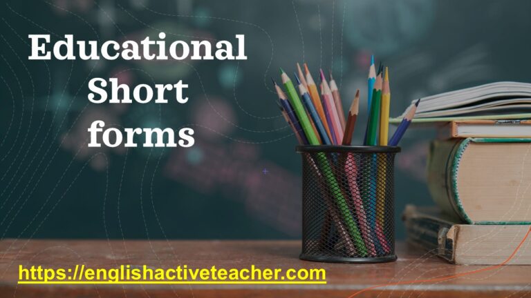 Educational Short forms
